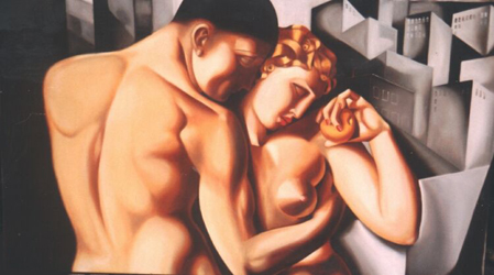 Painting, oil on canvas- Adam & Eve.