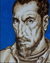Self-portrait Jan 31, 09. Oils on panel 10 x 8 inches