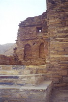 Takht Bhai (throne-water, the throne is the mountain peak it sits upon, water is that mountain's freshwater spring) Buddhist monastery built & used from sometime after the Buddha's death & the 5th century. Important Gandhara sculpture was unearthed here.