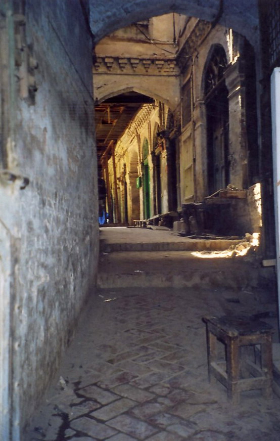 Entrance to an old caravanserai where traders from all parts would rest, feed their animals & store goods before going to market.