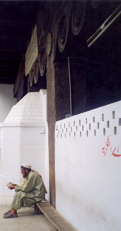 Sitting outside another more understated but amazing old mosque.