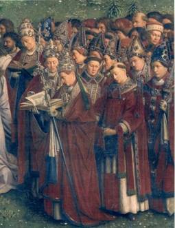 Ghent Altarpiece- Popes & Bishops