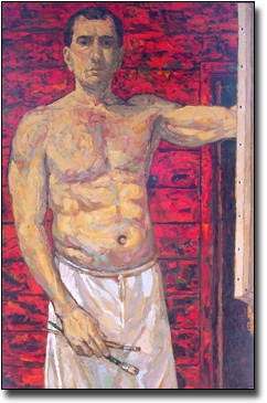 Self-portrait 2007. Oil on canvas 110 x 90 cm