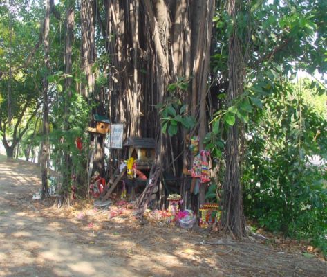 Old discarded spirit houses