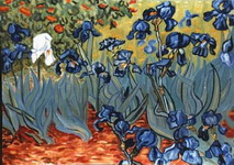 Painting, oil on canvas- Van Gogh irises.