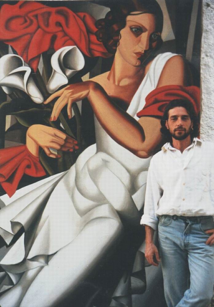 Copy, Tamara de Lempicka. Oil on canvas. One of 7 commissioned by Saks Fifth Avenue in New York City. 180 x 100 cm 