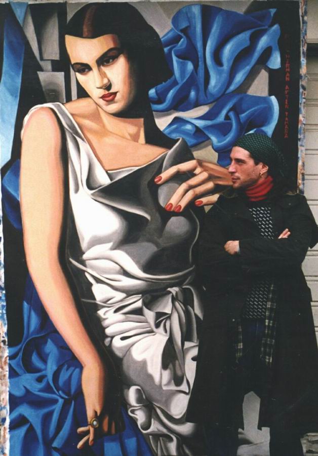 Copy, Tamara de Lempicka. Oil on canvas. One of 7 commissioned by Saks Fifth Avenue in New York City. 