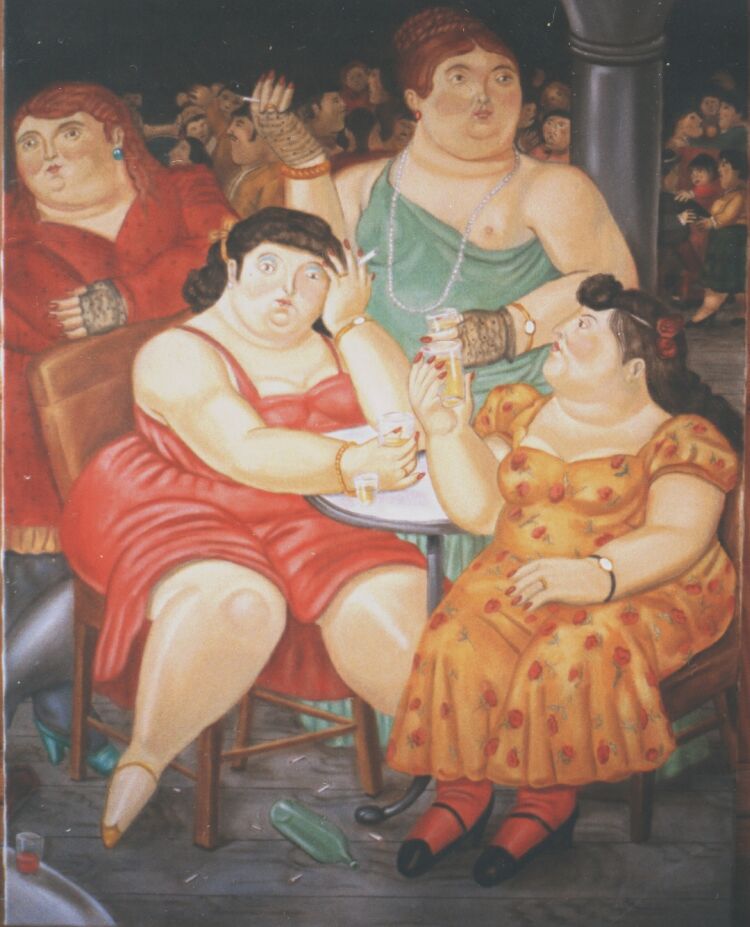 Painting, oils on canvas. Botero. 110 x 90 cm (43 x 35 in) 
