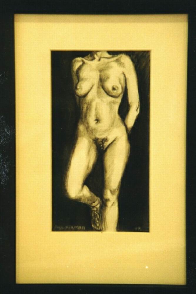 Drawing, charcoal & turpentine on watercolour paper. 