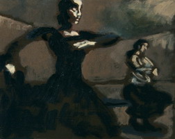 Flamenco practice. Oils on panel 8 x 10 inches