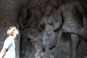 Elephanta caves on an island in Bombay's bay 36