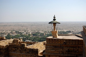 looking out toward the desert from Jaiselmer's rooftops 58