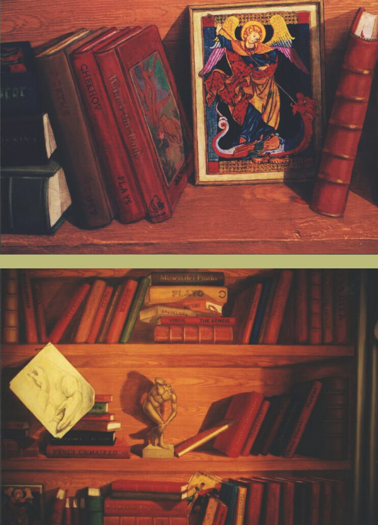 Mural, detail of toilet trompe l'oeil