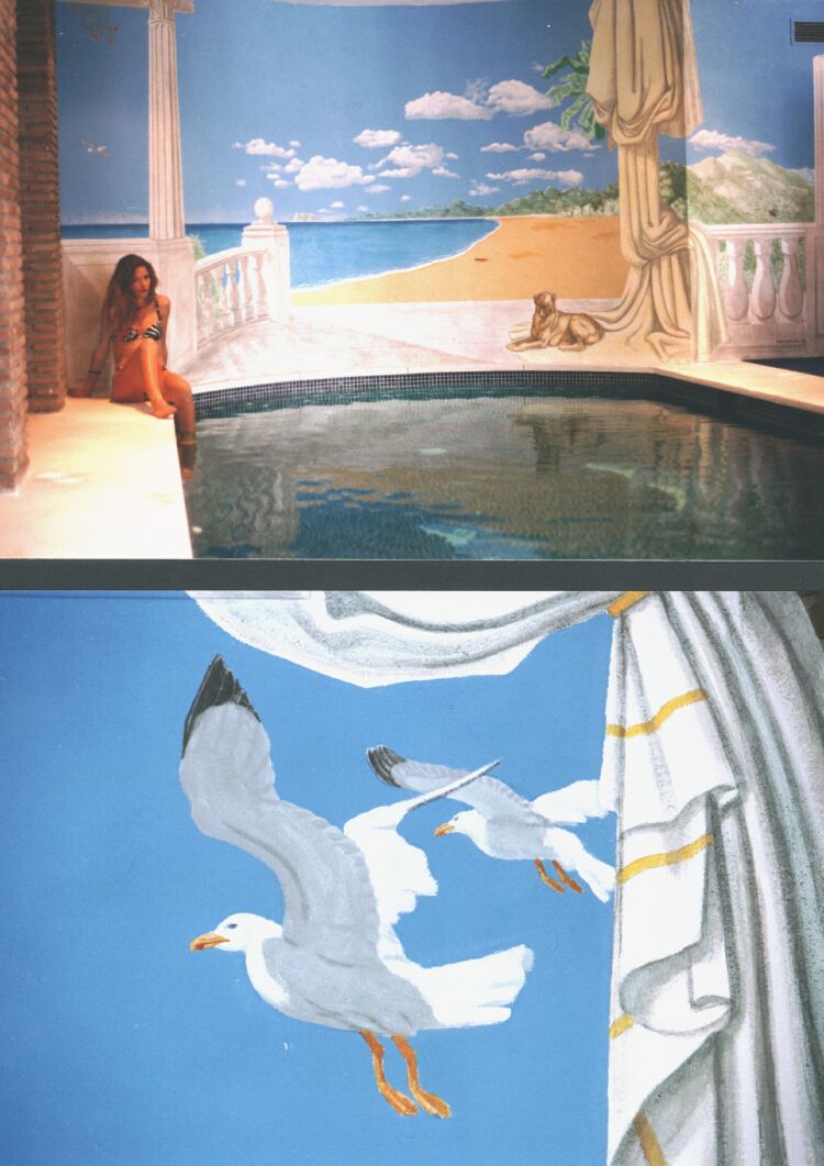 Mural, interior swimming pool