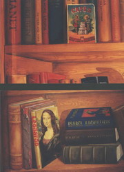 5) 2 details of trompe l'oeil shelves.