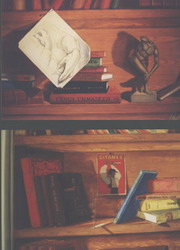 6) 2 details of trompe l'oeil shelves.