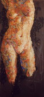 Painting, oil on canvas- Torso. 120 x 50 cm