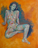 Painting, oil on canvas- Natasha. 50 x 40 cm