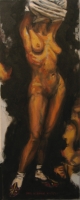 Oil painting on canvas, Indian slippers