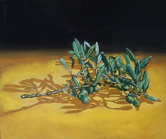 Olive branch Oils on panel 8 x 10 inches