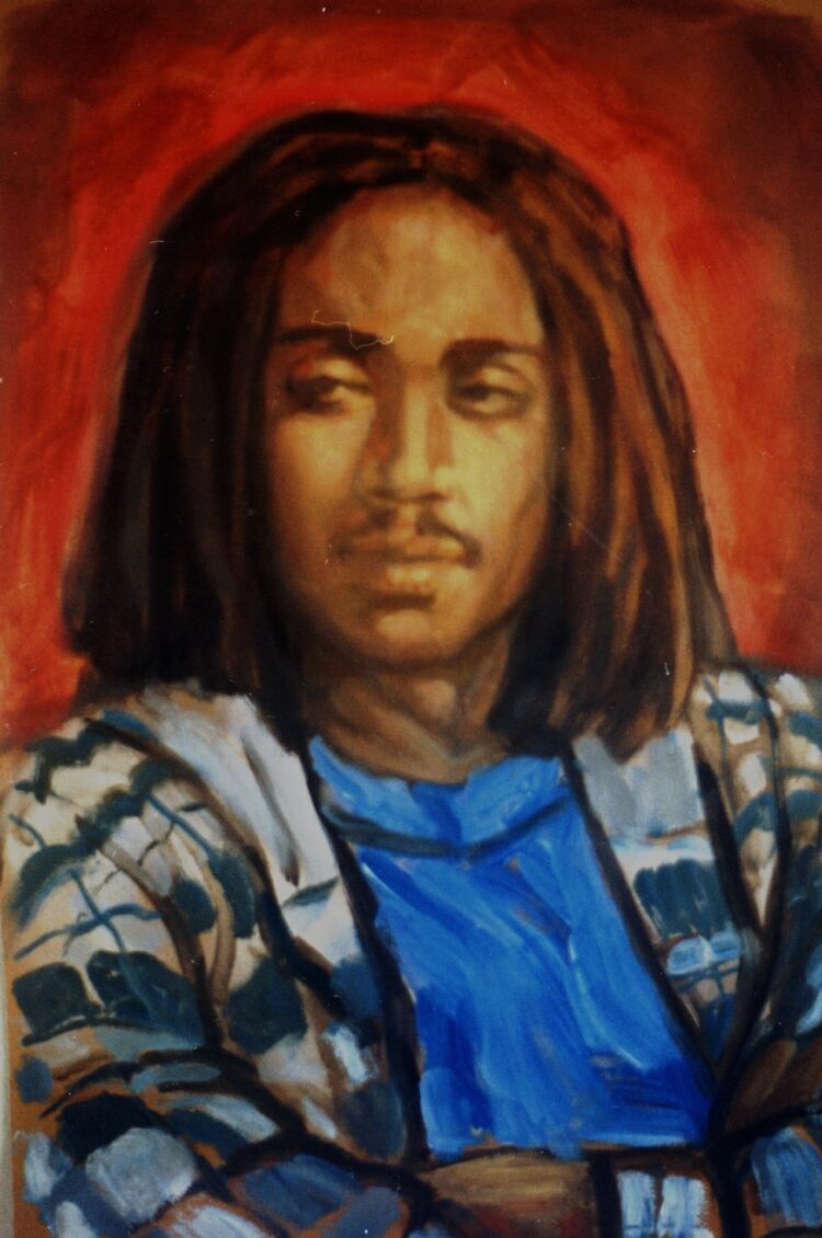 Portrait: oil on pastel paper. Dealer, Los Angeles. 