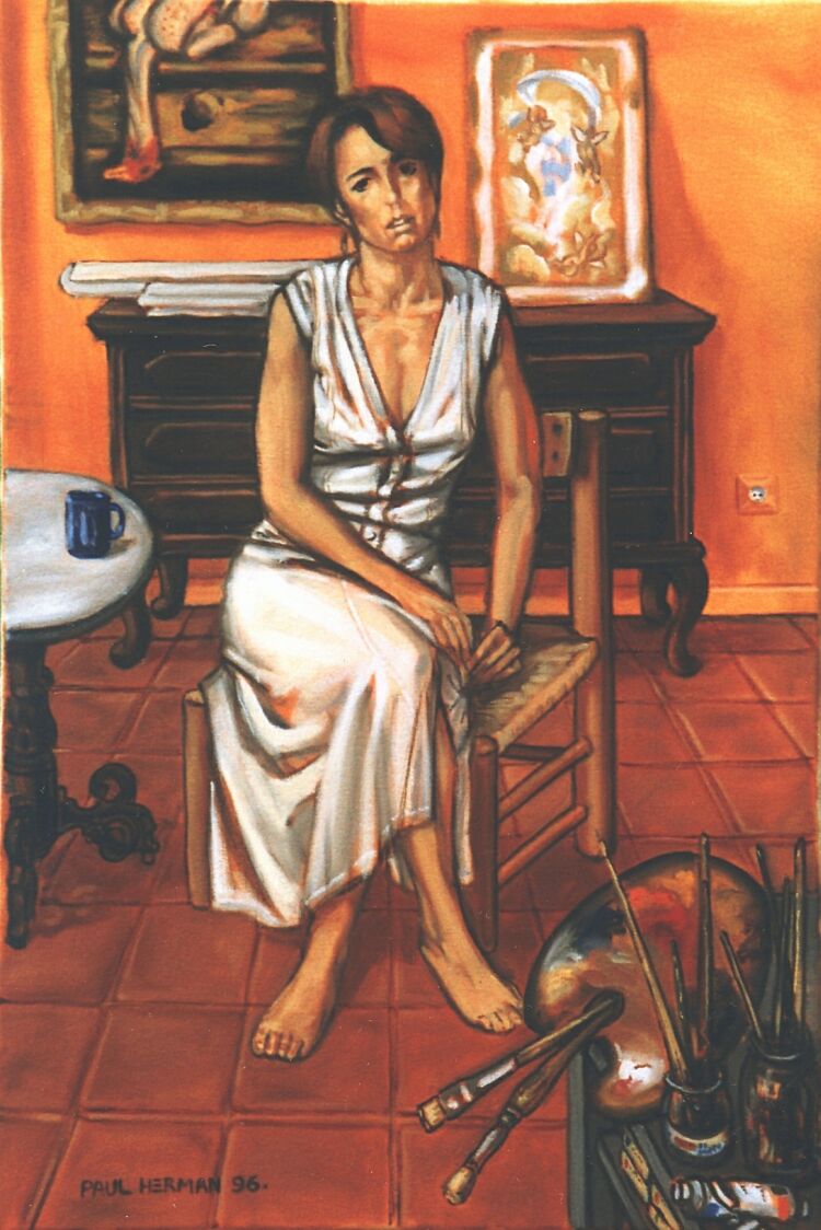 Portrait: Oil on canvas. Maria Angeles Ribera-Liebana 