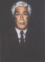 Painting, oil on canvas- Judge Cardinas. 90 x 70cm