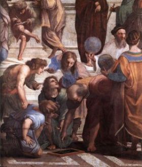 Raffaello's Bramante as Euclid