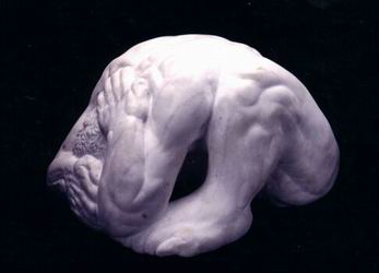 Sculpture- marble figure, 30 x 60 x 30 cm.