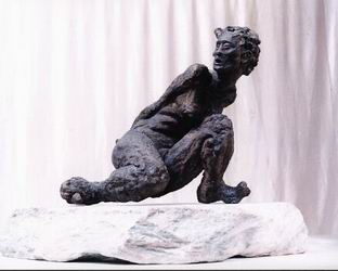 Sculpture- Bronze slave, 40 cm tall.