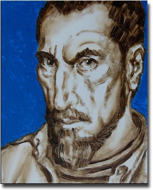 Self portrait, September 09. Oils on panel 10 x 8 inches (25 x 20 cm)