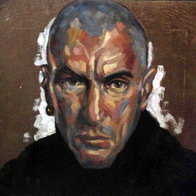Self-portrait 2004. Oils on gold ground on panel. 45 x 45 cm