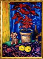 Painting, oil on canvas, Still life 1. 65 x 40 cm