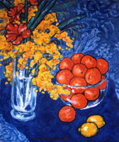 Painting, oil on canvas, Still life 4. 80 x 50 cm