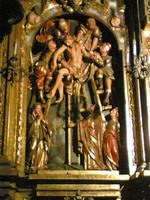 Section of Santiago's 'retablo' behind one of the altars
