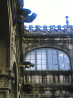 Gargoyles in a university patio