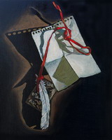 Trompe L'oeil sketch- oils on wooden panel 10 x 8 inches