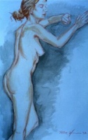 Watercolour, Nude 2. 50 x 30 cm