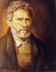 Victor Herman, self portrait age 57. Oils on canvas