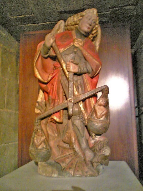 An angel weighing souls